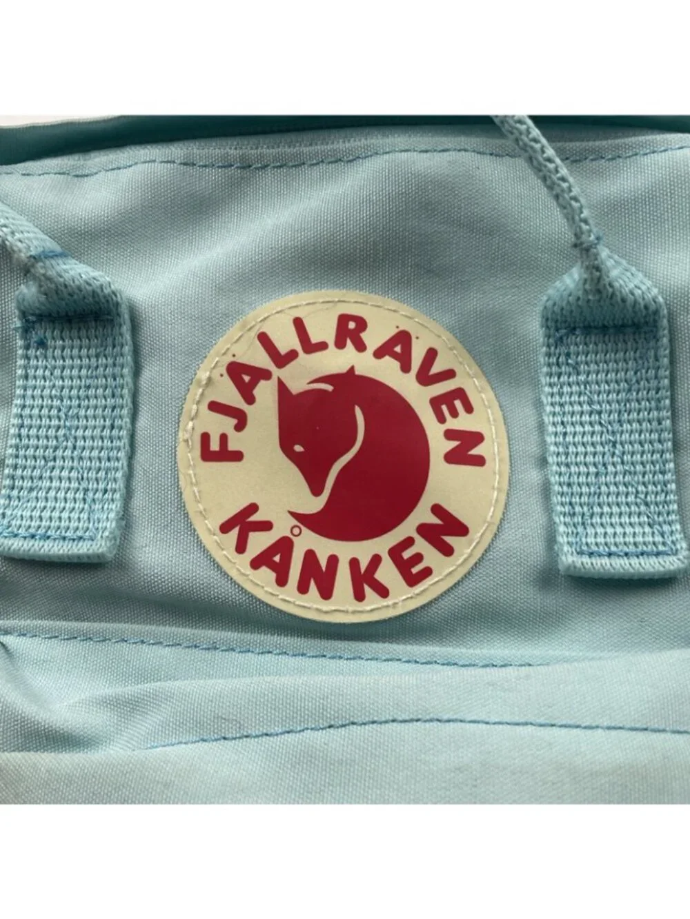 Fjallraven Kanken Mini Backpack Top Handle Side Pockets Light Blue Travel